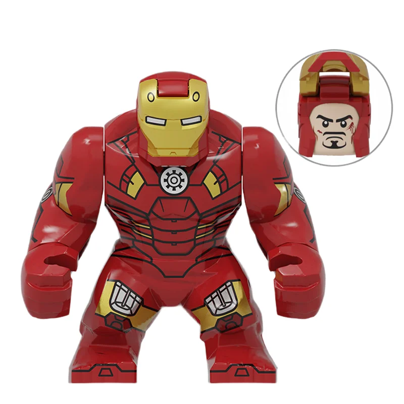 Red Iron Man Building Blocks Mini Model Figures Gift Toys - $7.85