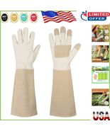 Durable Elbow-Length Garden Gloves - Puncture Resistant Pigskin for Rose... - $53.14 CAD