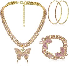3 PCS Butterfly Chain Jewelry Set - £32.28 GBP