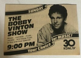 The Bobby Vinton Show TV guide Print Ad Tpa1 - $5.93