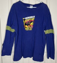 The Incredibles 2 The Family Dynamic Vintage Long Sleeve Shirt Navy Disn... - $24.04