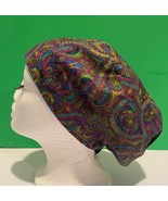 Abstract Multicolor Euro Style Scrub Cap, Medical, Food Service, Head Cover - $19.80