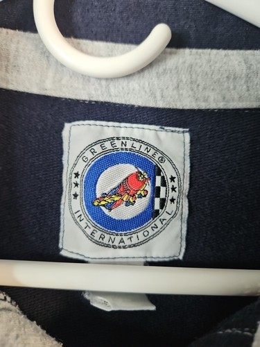 Greenline International Long Sleeve Polo Shirt, Airplane Patch, Navy Vintage 90s Item image 3