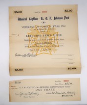 Vtg VFW Post 36 Albany NY Building Fund Promissary Note 1946 Rare Epheme... - £19.34 GBP