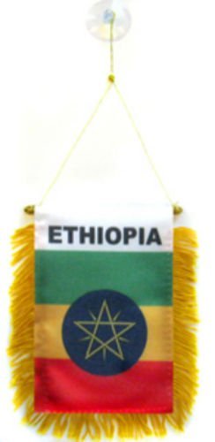 Moon Knives Ethiopia Mini Flag 4&#39;&#39;x6&#39;&#39; Window Banner w/suction cup - Par... - $2.88