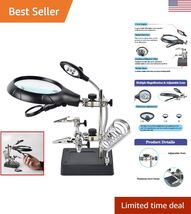 Convenient Desktop Magnifier with LED Light and Alligator Clips - 10X St... - $29.93