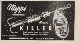 1961 Print Ad Mepps Comet Killer French Spinner Fishing Lures Antigo,Wisconsin - £8.45 GBP