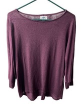 Old Navy Womens Size S  Round Neck Long Sleeved Pullover Sweater Burgundy - $13.42