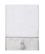 Avanti Manor Hill Bath Towel Bright White Bathroom 27x50&quot; Tassel Braid J... - £32.97 GBP