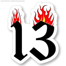 Motorcycle Bopper Chopper Hot Rod Number 13 Lucky Vintage Retro Sticker Decal - £3.51 GBP