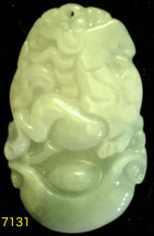 Natural Untreated Jade Tablet/Pendant (7131) - £17.06 GBP