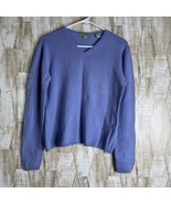 Geneva Size Petite PM Cashmere Sweater Women Purple V neck Violet - $34.04 CAD