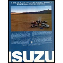 1986 Isuzu Truck SUV Lineup Vintage Print Ad Trooper Pup Pickup Camping Wall Art - $10.97