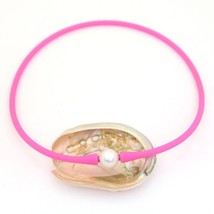 Janis The Pearl Silicone Freshwater Pearl Necklaces Waterproof Hot Pink - £19.46 GBP