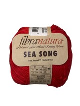 Fibra Natura Sea Song Cotton Seacell Worsted Yarn 40103 Red DL 1601 Fibra Natura - $5.50