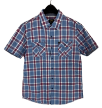 Lee Regular Fit Plaid Men&#39;s Button-Up Short Sleeve Shirt  Multicolor Siz... - $5.70