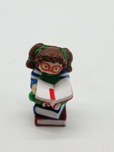 Cabbage Patch Kids Figurine 1984 2.5” Inch  Sitting On Stacked Books Very Good - $18.68