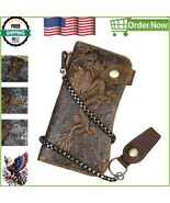Elegant Men&#39;s Card Holder Wallet with Coin Pocket and Stylish Chain Atta... - $1,069.04 MXN