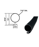 Gordon Glass® Black Silicone Bulb Type Gasket Weatherstrip, 7/16&quot; DIA, 3/16 - $46.09