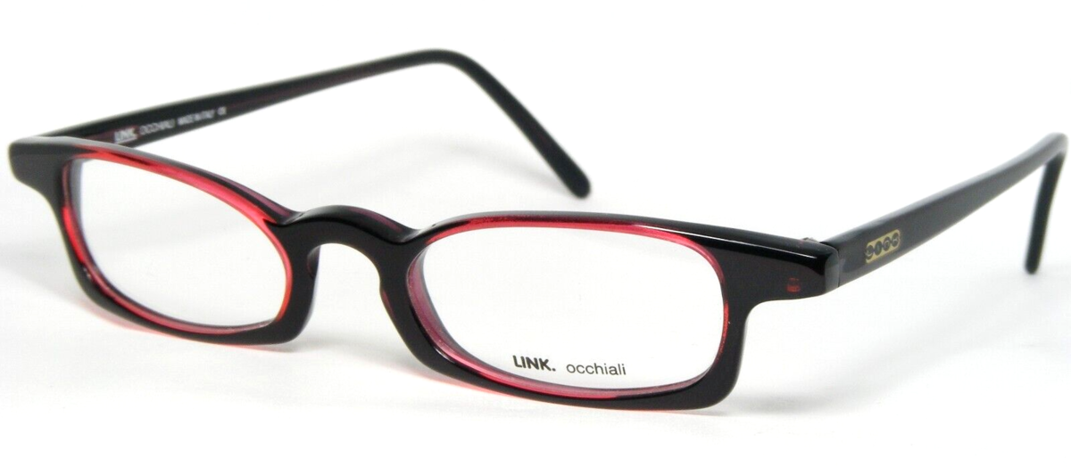 Vintage Link Occhiali 124 95 Weinrot/Grün/Lila Brille 45-19-144mm Italien - $49.36
