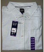 Gap Oxford Shirt Button Down Shale Green Stripe Men’s XXL - $545.48 MXN
