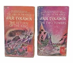 JRR Tolkien Return Of The King &amp; The Two Towers Books Lot Of 2 Vtg - £11.81 GBP