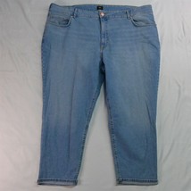 NEW Lee 26W Slim Ankle Rolled Cuff Light Wash Stretch Denim Jeans - £15.49 GBP