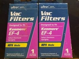 Lot Of 2 KENMORE EF-4  Ultra Care Vac Filter HEPA Media New In Boxes - $9.49