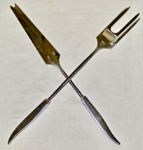 VINTAGE LATAMA MID-CENTURY ITALIAN STAINLESS STEEL CAPRI CARVING SET - E... - $13.87 CAD