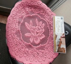 Classic Collection Pink Lace Round Doilies 2 Pack Lovely - £5.55 GBP