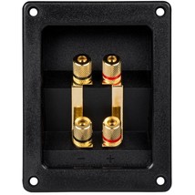 Parts Express Bi-Amp Speaker Terminal Cup Gold Binding Post Banana Jack - $464.77 MXN