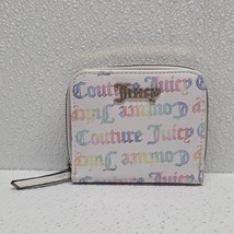 Juicy Couture White Rainbow 4&quot; Zip Wallet Card &amp; ID Slots - $19.70