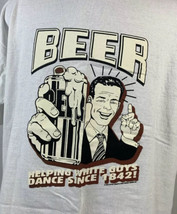 Vintage Beer T Shirt White Boys Can’t Dance Promo 1998 XL 90s Liquor Funny - $29.99