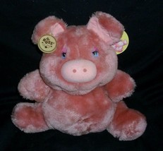 10&quot; VINTAGE RUSS BERRIE CO ROSEY PINK PIGGY PIG STUFFED ANIMAL PLUSH TOY... - £18.94 GBP