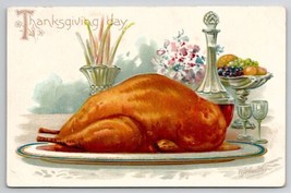 Thanksgiving Day Turkey Dinner Tuck Postcard V21 - £4.74 GBP