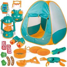 Fun Little Toys Pop Up Tent With Kids Camping Gear Set, Kids Play Tent - £62.34 GBP