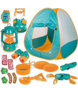 FUN LITTLE TOYS Pop Up Tent with Kids Camping Gear Set, Kids Play Tent  - £62.14 GBP