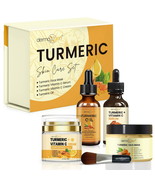 Turmeric + 30% Vitamin C Face Glow Set – Moisturizer, Serum, Oil &amp; Mask ... - $136.16 CAD