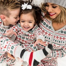 Stylish Christmas deer pajamas family, fawn matching Mom Dad Kids Baby pjs Xmas, - £47.96 GBP