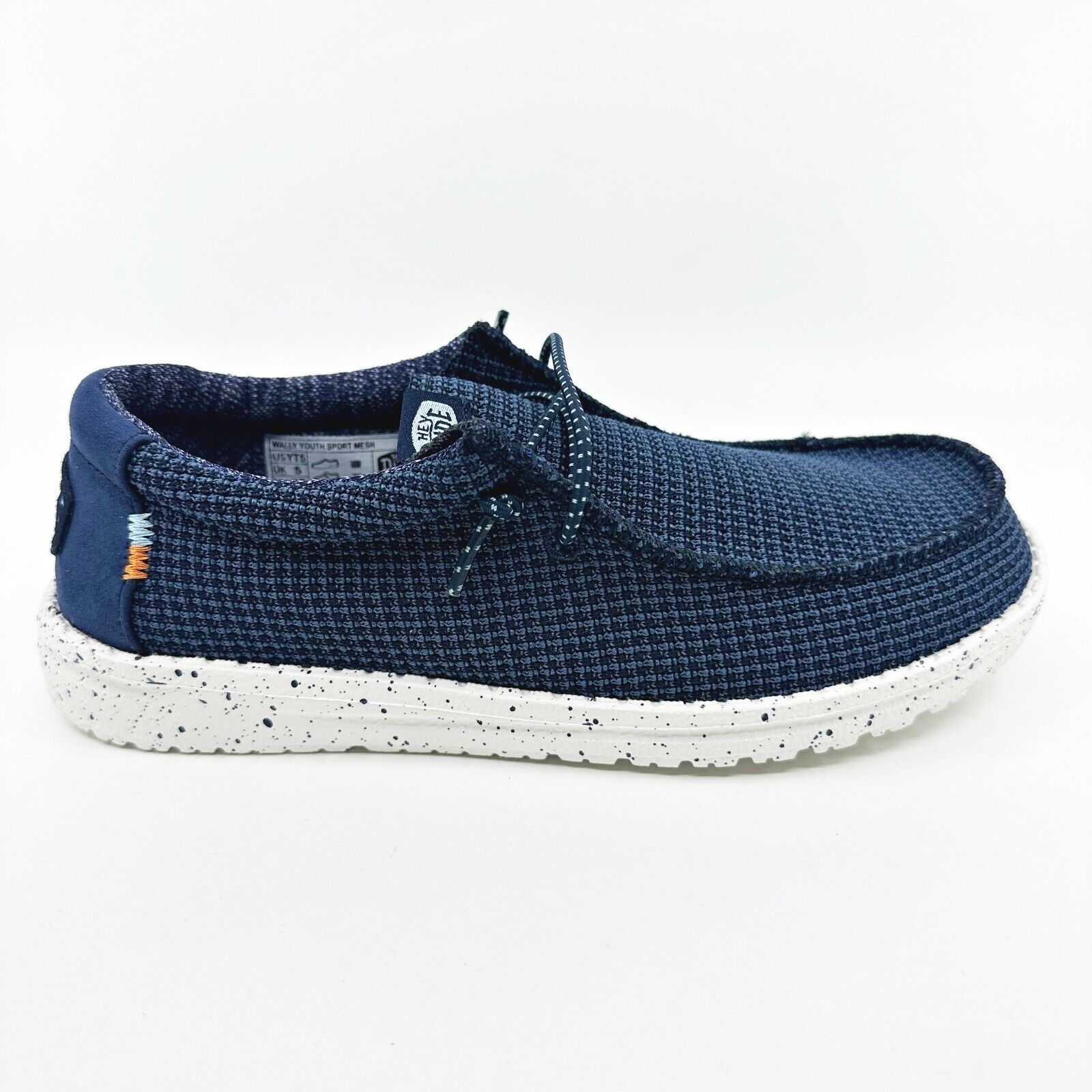Hey Dude Wally Youth Sport Mesh Navy Kids Comfort Slip On Shoes