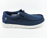 Hey Dude Wally Youth Sport Mesh Navy Kids Comfort Slip On Shoes - £35.54 GBP