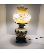 Vintage Hand Painted Gone With The Wind  GWTW Hurricane Parlor Lamp 3 Way - $148.45