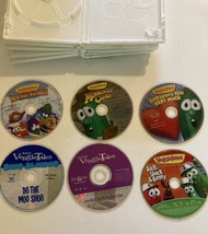 Veggie Tales Lot of 6 DVD Movies Christian Animated Series All Tested &amp; Works - £13.90 GBP