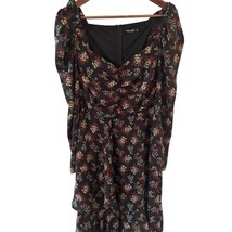 Nasty Gal Y2K Plunging V Neck Whimsigoth Floral Midi Dress Size 2 Romant... - $643.56 MXN
