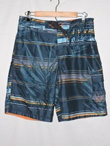 Speedo Swim Trunks Shorts Boardshorts Tropical Orange Blue Mesh Lining Mens M - £17.19 GBP