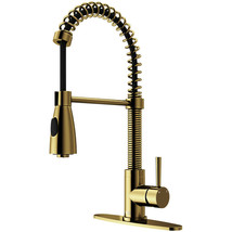 Vigo Brant Single-Handle Pull-Down Sprayer Kitchen Faucet in Matte Gold - £143.34 GBP