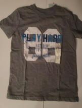 Boys Cat &amp; Jack T Shirt Play Hard Size M8-10 Gray NWt - £4.36 GBP