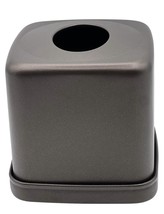 iDesign York Tissue Box Cover Brown Bronze Metal Square Countertop Inter... - $24.30