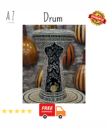Handmade Tabla Drum Jawharet Al Fann Gold Seal Blue Mother of Pearl Hand... - €667,69 EUR