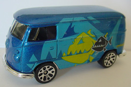 Matchbox 1999 Volkswagon Delivery Van Blue w/Grafitti Style Fish Loose - £3.91 GBP